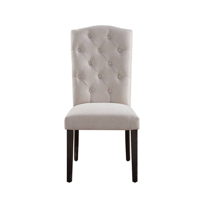 Gerardo - Silla de comedor de lino desgastado (juego de 2) - Beige