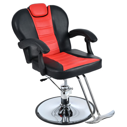 Sillón reclinable clásico para peluquero, con bomba hidráulica de alta resistencia y rotación de 360°, ideal para tatuajes, champú y salón de belleza, con carga máxima de 150 kg.