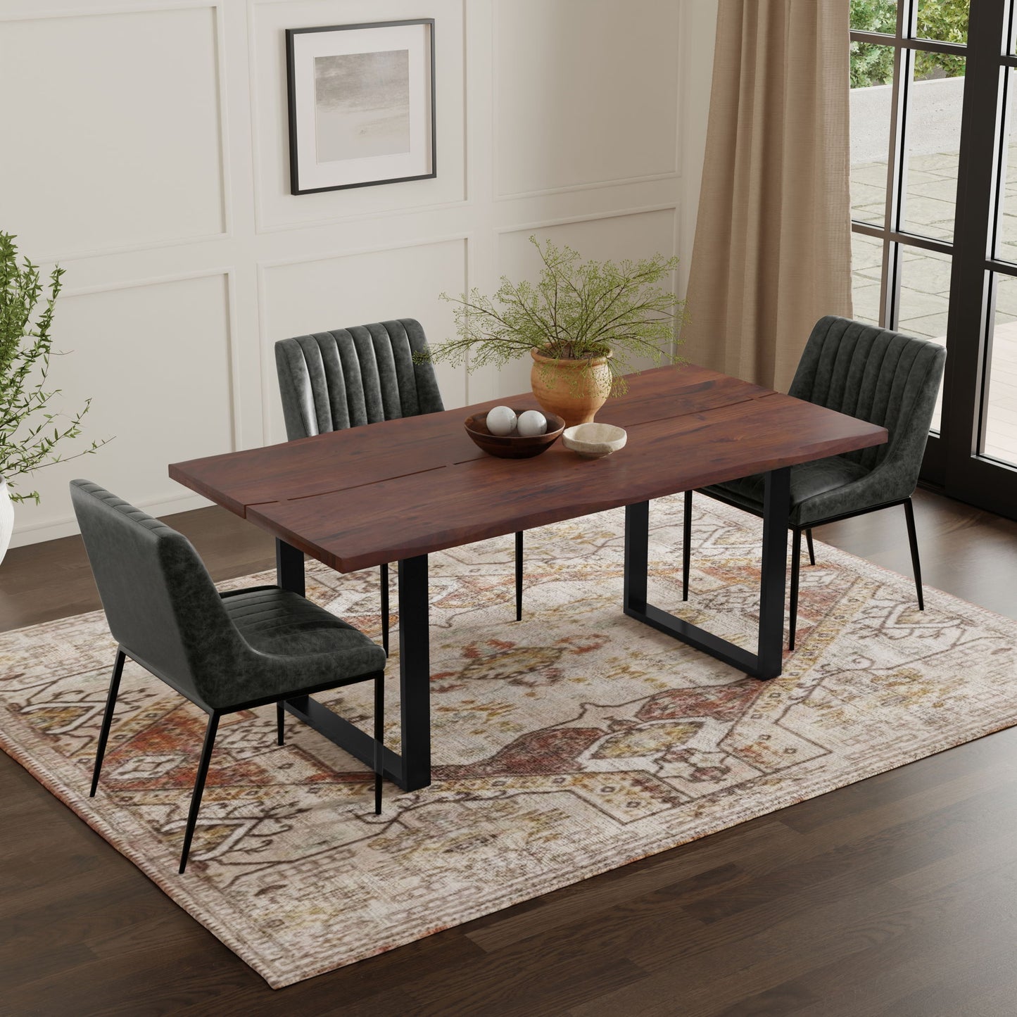 Fieldcrest - Mesa de comedor artesanal