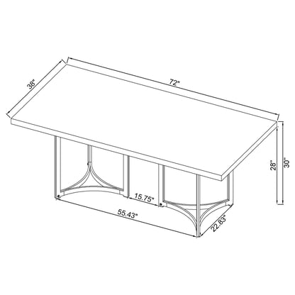 Savona - Rectangular Dining Table - Gray
