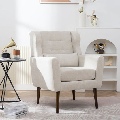 Sillón moderno con acento tapizado y relleno de espuma, cómodo sillón de lectura, moderno de mediados de siglo con tela de chenilla, sillón para sala de estar y dormitorio.