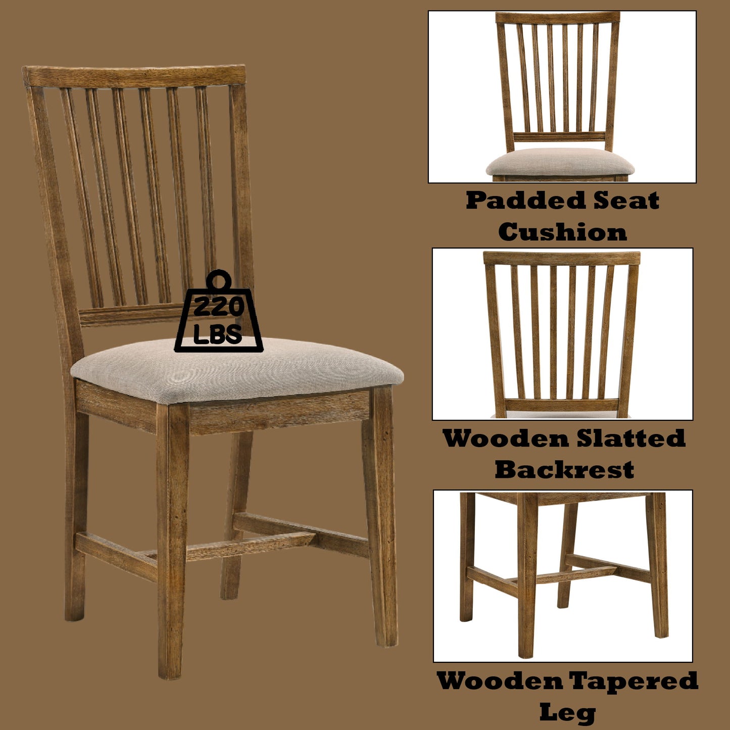 Wallace II - Side Chair (Set of 2) - Oak / Tan