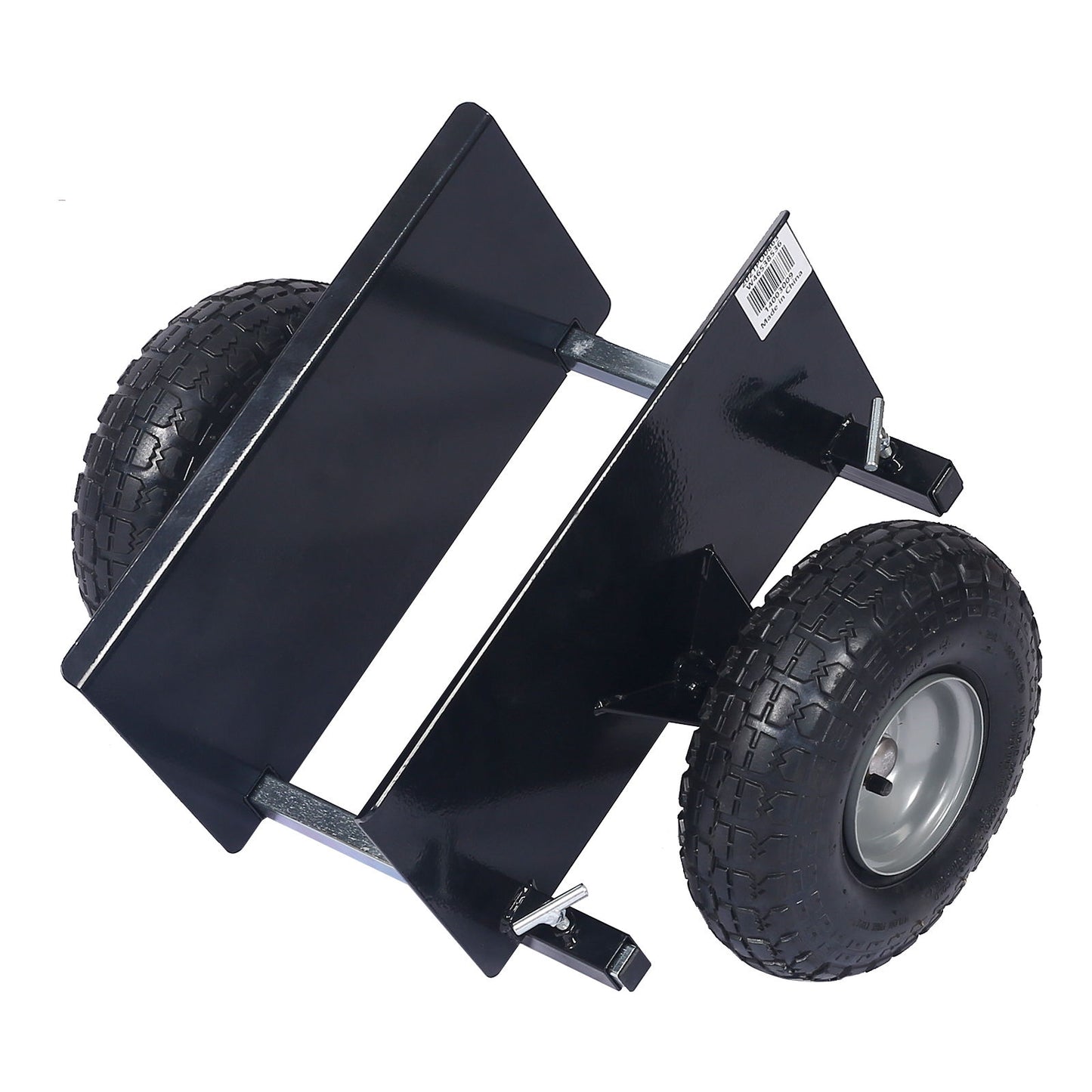 Heavy Duty 600Lb Panel Dolly With 10In. Pneumatic Wheels Alloy Steel - Black