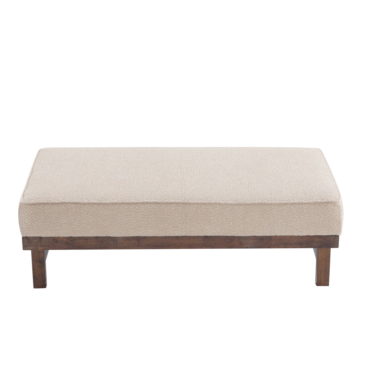 Modern Upholstered Cocktail Ottoman Bench With Cushion Top