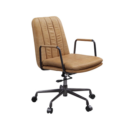 Eclarn - Silla de oficina de cuero de grano superior - Marrón
