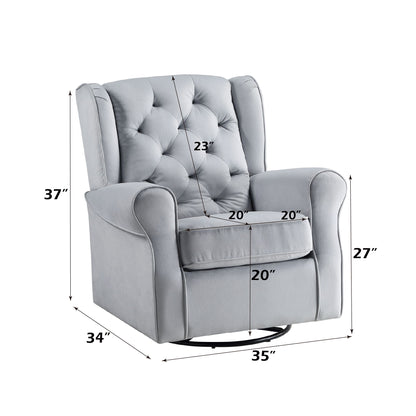 Zeger - Silla planeadora con asiento giratorio - Gris