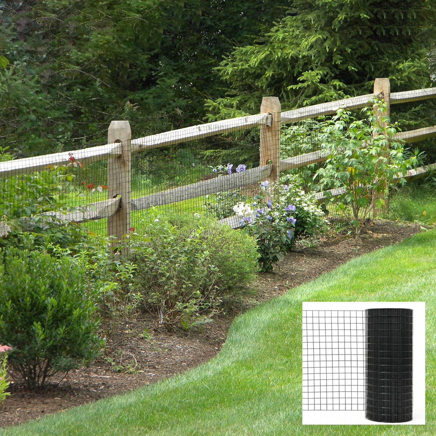 Vinyl Coated Hardware Cloth, For Poultry Netting And Home Improvement - Black