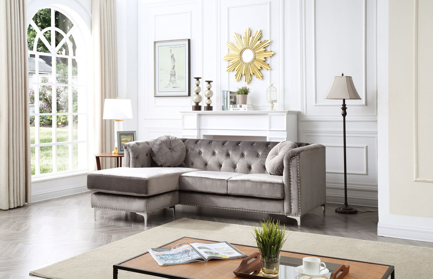 Soft y Micro Suede Sofa Chaise