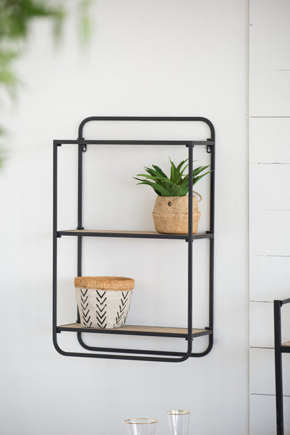 Estante de pared - Negro Marrón