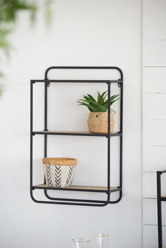 Estante de pared - Negro Marrón
