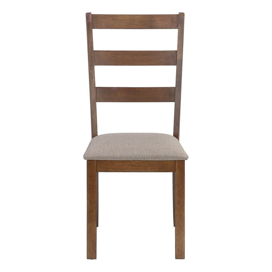 Silla de comedor lateral tapizada, estilo transicional (juego de 2) - Beige