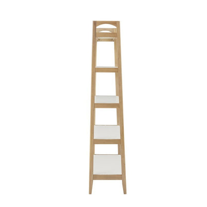 Parker - Bookcase With 5 Shelves - Off White / Natural