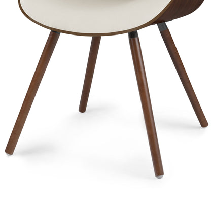 Malden - Silla de comedor tapizada de madera curvada con respaldo de madera