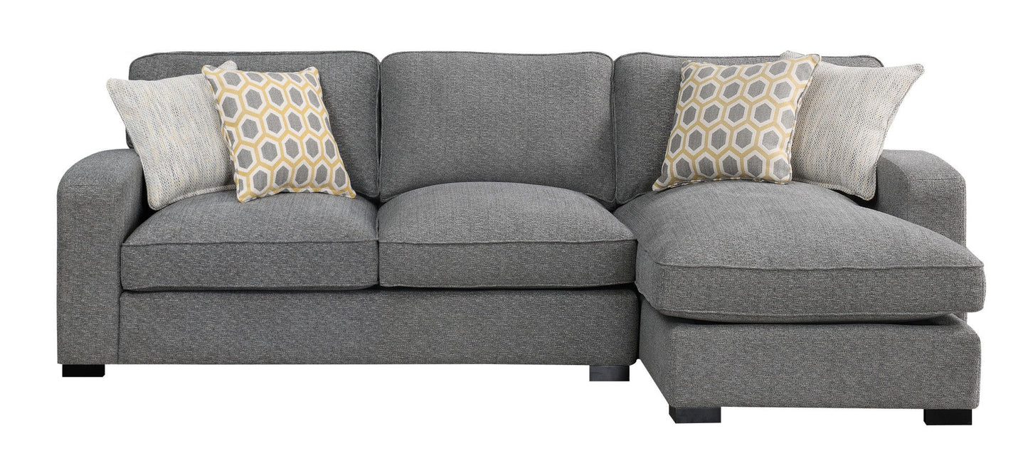 Right Side Facing Chaise Sectional - Gray - Wood