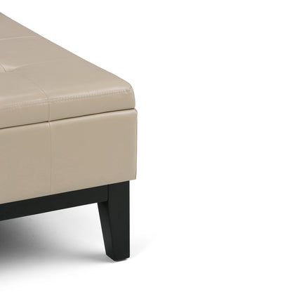 Dover - Mesa de centro elevable multifuncional con almacenamiento y otomana