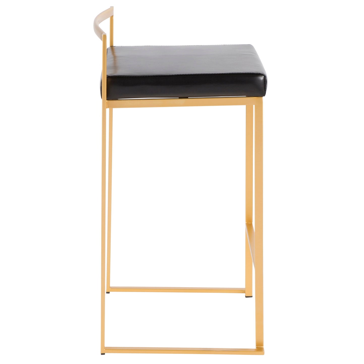 Taburete de bar Fuji de diseño contemporáneo y glamuroso (juego de 2)