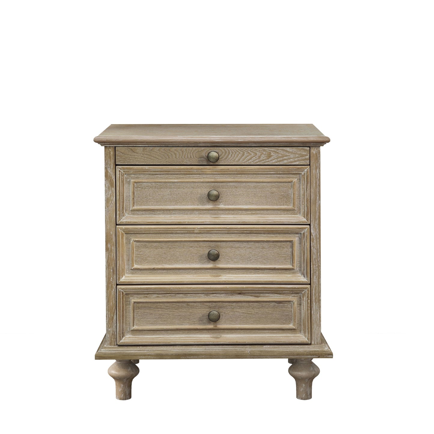 Farmhouse Nightstand With 4 Drawers