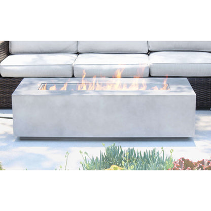 Mesa para fogata de propano para exteriores con diseño moderno de hormigón