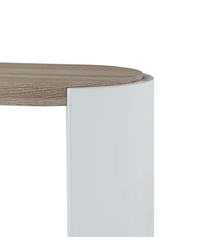 Zoma - Mesa de sofá de alto brillo - Roble/Blanco