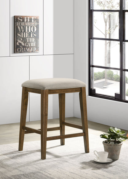 Sasha - Taburete de 43 cm de altura con asiento tapizado 