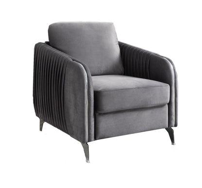 Hathaway - Sillón de terciopelo con acento moderno y elegante