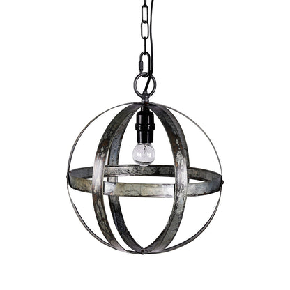 Lámpara de araña de metal, lámpara colgante con cadena ajustable para cocina, bombilla no incluida - Gris