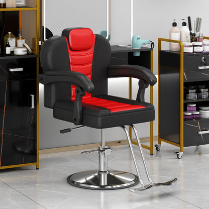 Sillón reclinable clásico para peluquero, con bomba hidráulica de alta resistencia y rotación de 360°, ideal para tatuajes, champú y salón de belleza, con carga máxima de 150 kg.