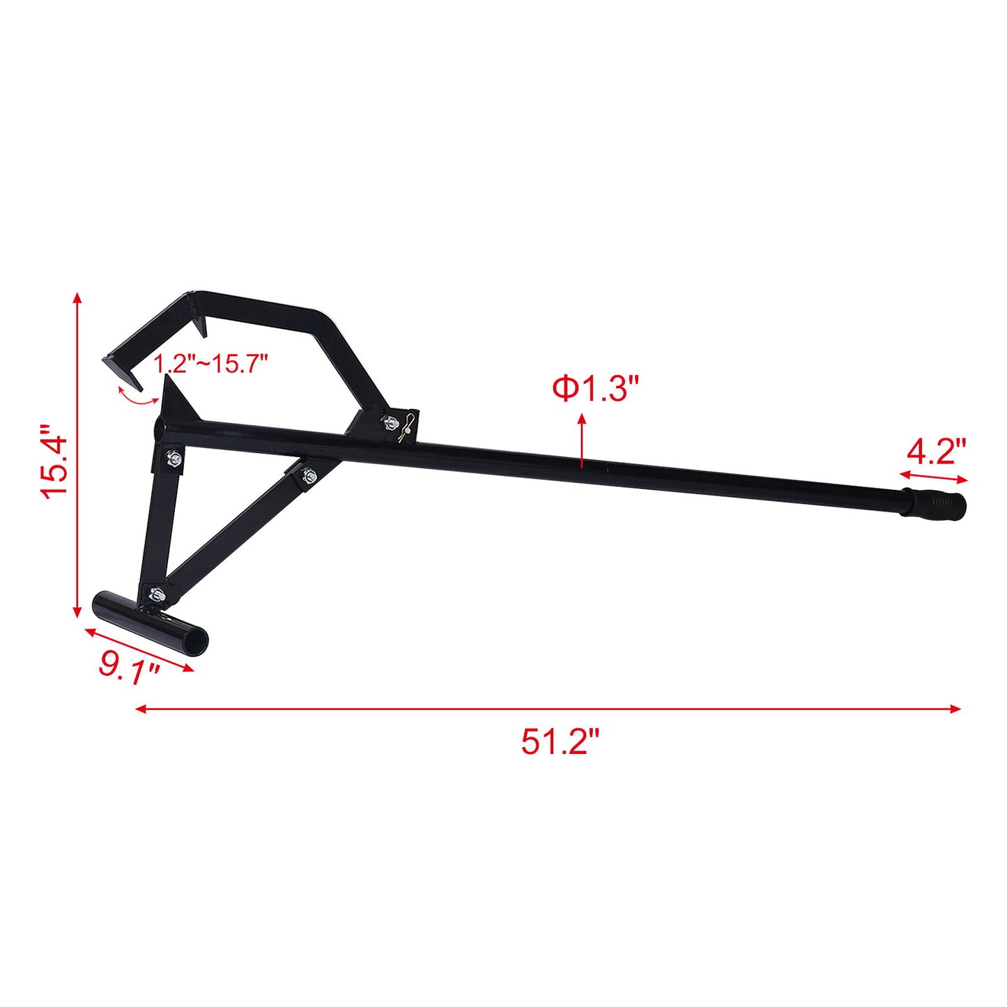 Timberjack Triple Thick Log Lifter Heavy-Duty Log Jack - Black