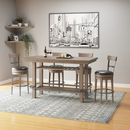 Bar Height Storage Table - Brown