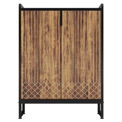 5 Tier Shoe Cabinet With Doors, Compact Entryway Storage Organizer