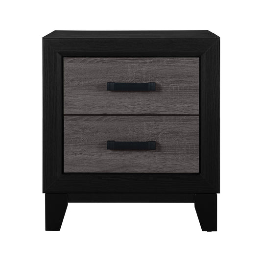 Soluto - Mesita de noche - Gris/Negro