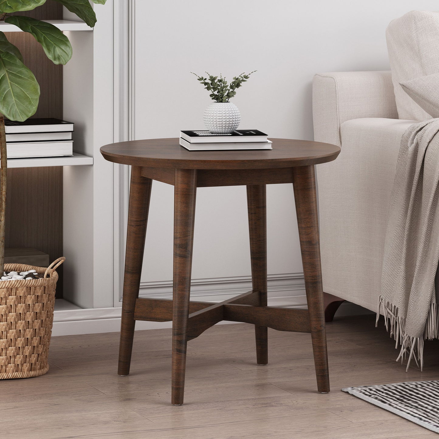 Mid Century Modern End Table - Brown