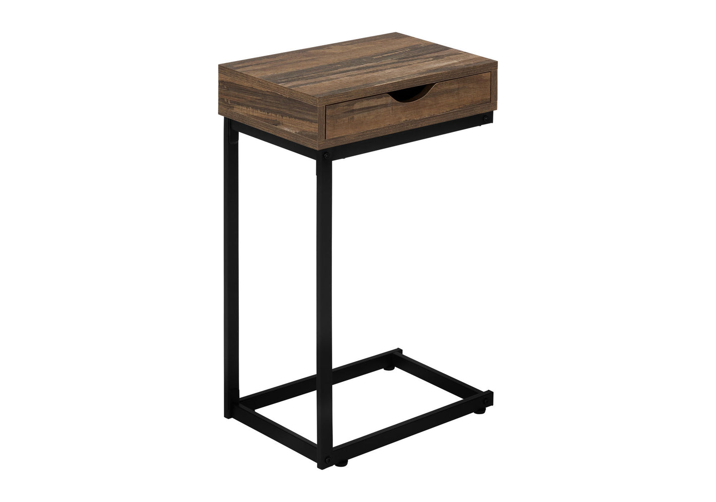 Mesa auxiliar en forma de C, diseño contemporáneo y elegante