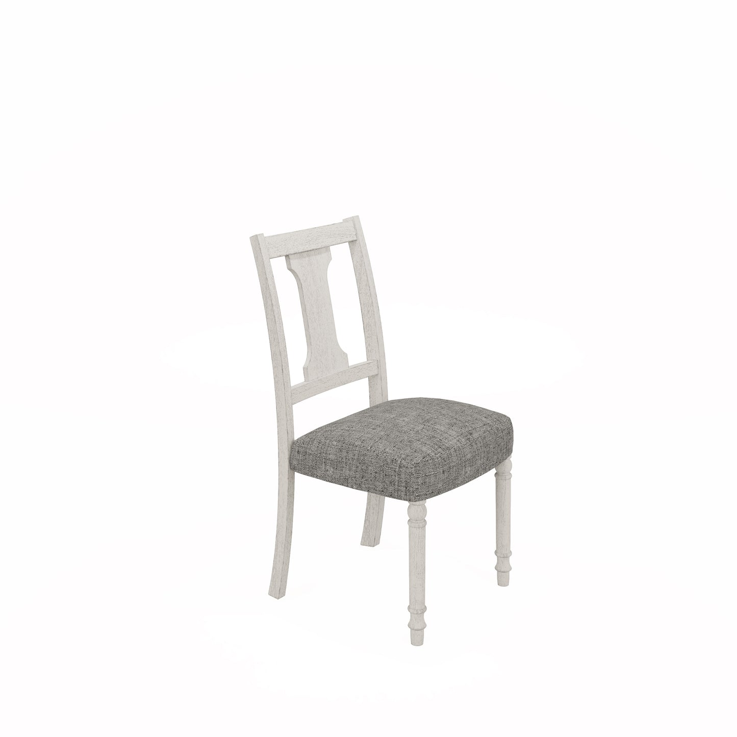 Tannen - Silla de comedor auxiliar (juego de 2) - Blanco y gris