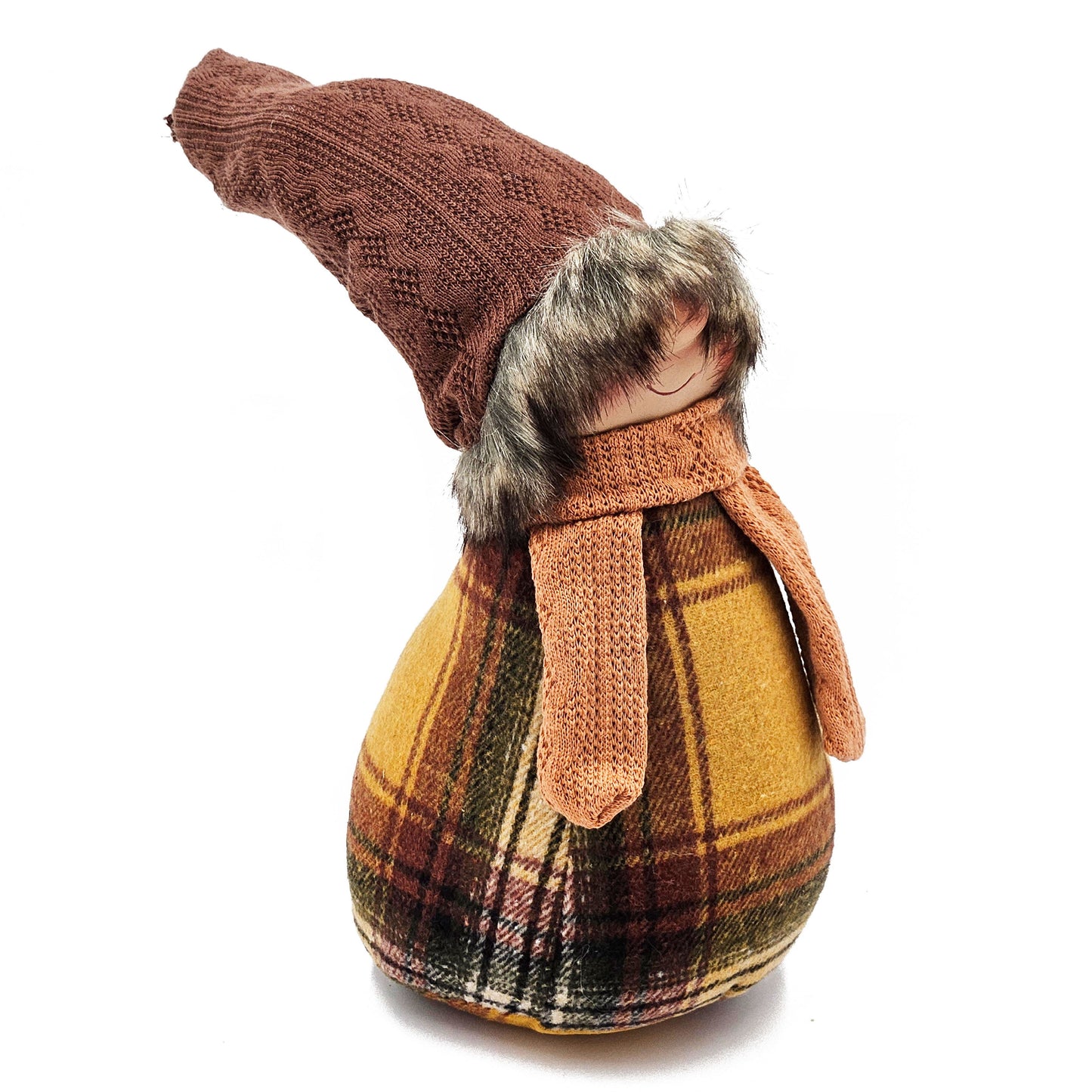 Gnomos decorativos para la mesa de Acción de Gracias (juego de 2) - Marrón/Amarillo