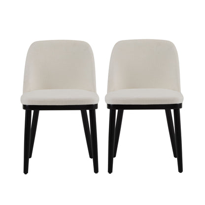 Modern Dining Chair With Curved Backrest