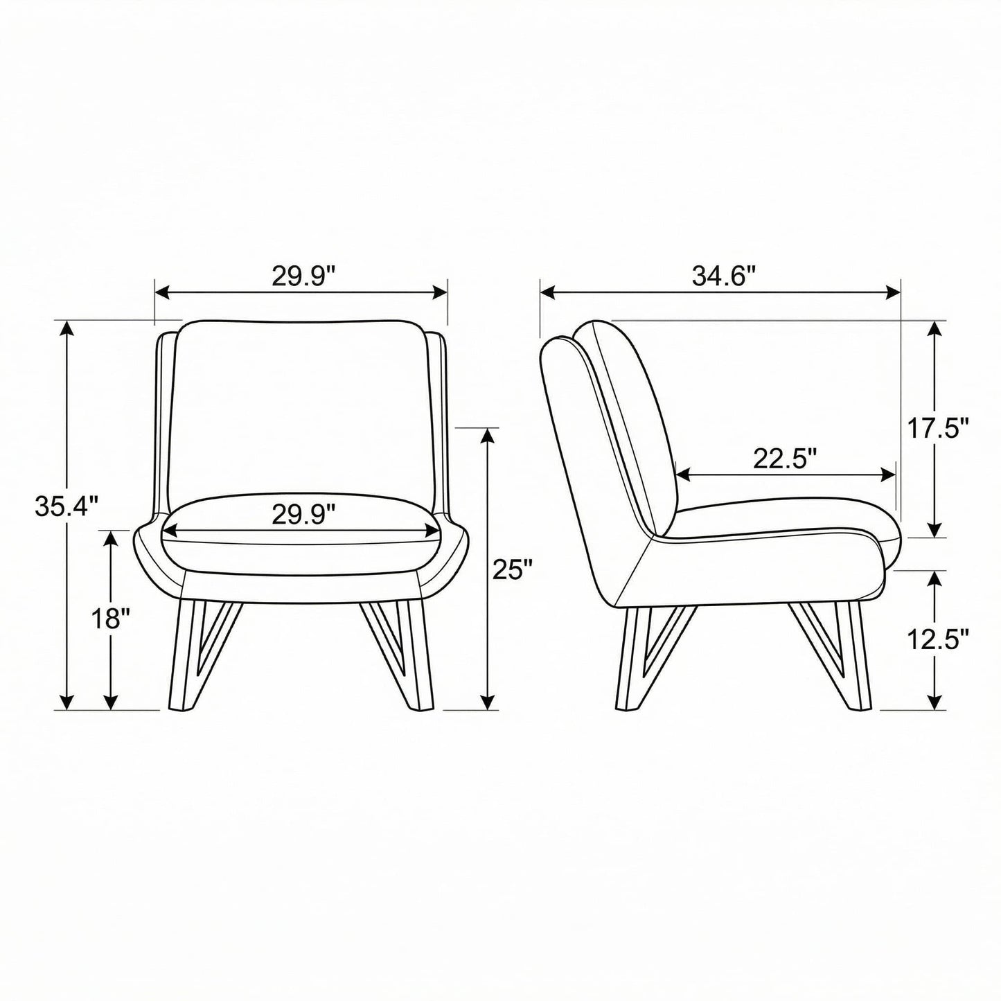 Emerse - Silla decorativa sin brazos