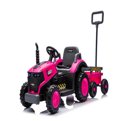 Kids Electric Ride On Tractor With Trailer
