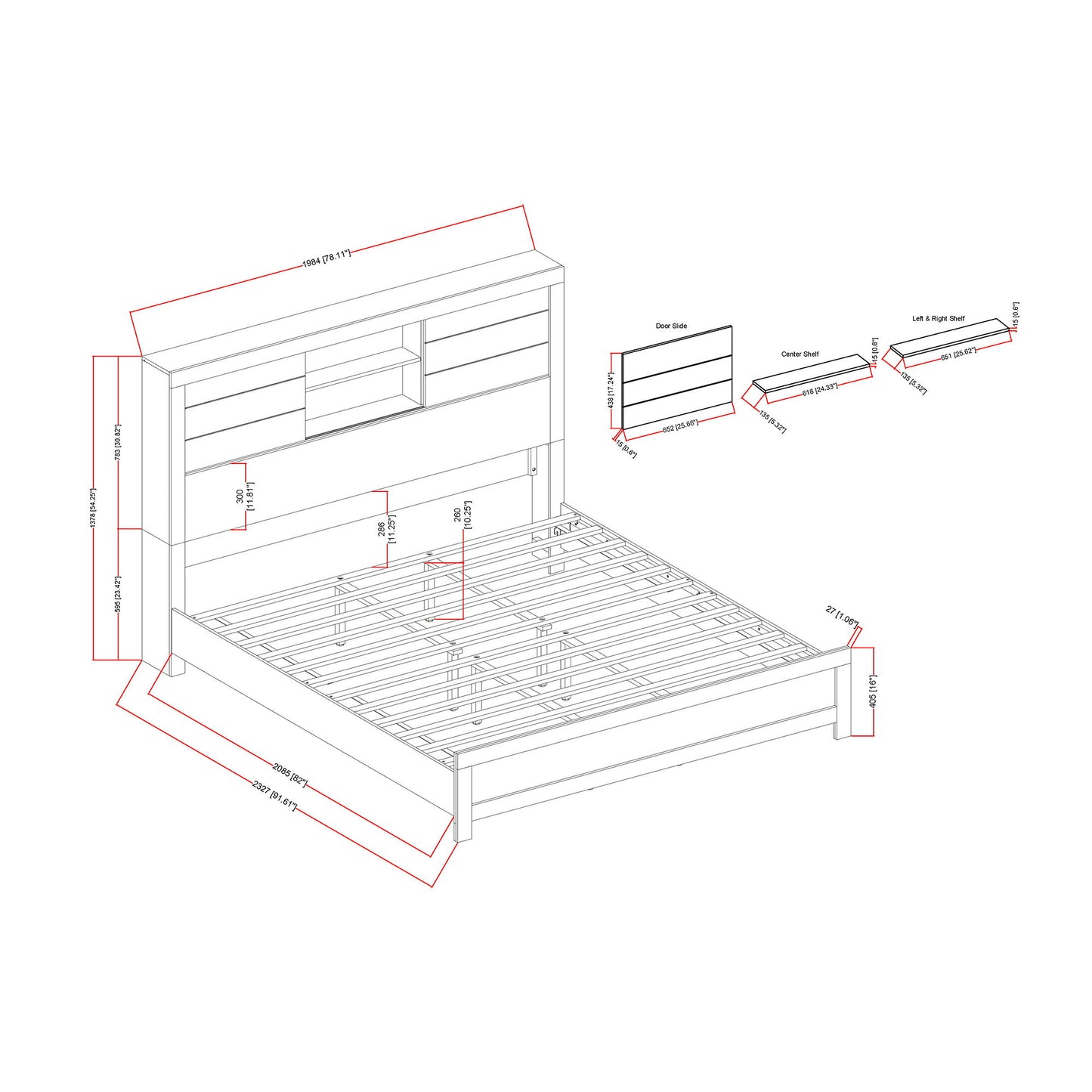 Urban - 5 Piece Set With Bookcase