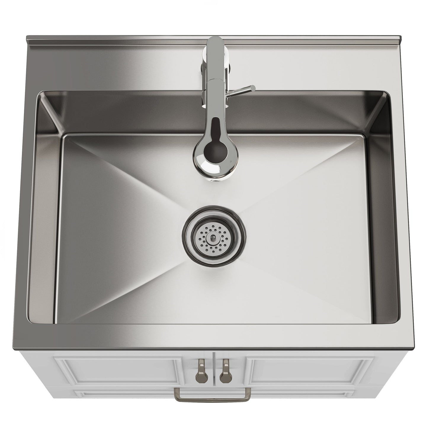 Cardinal - Laundry Cabinet With Faucet And Sink - White