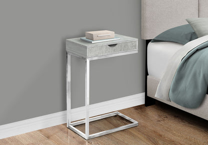 Mesa auxiliar en forma de C, diseño contemporáneo y elegante