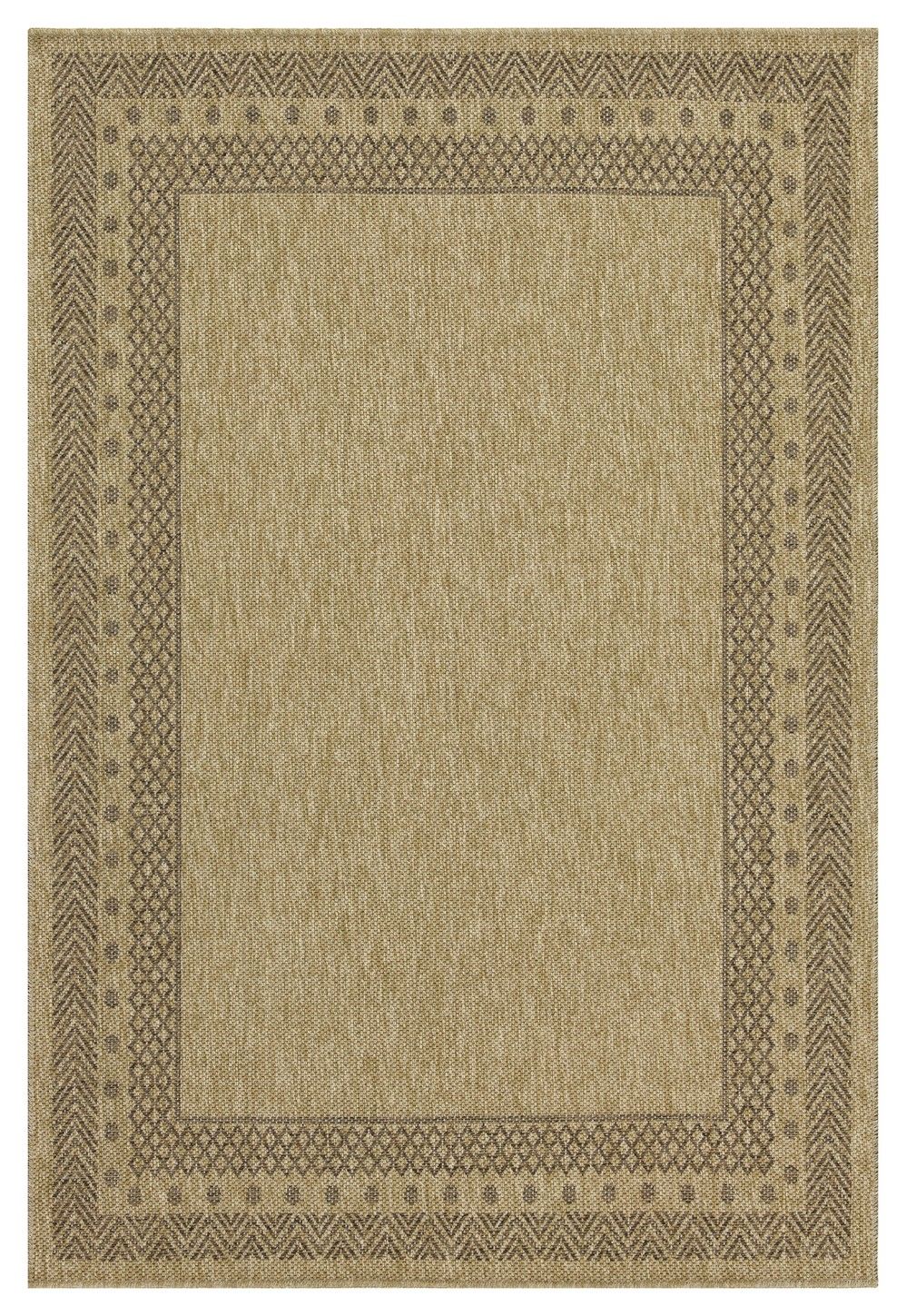 Alfombra Earth de polipropileno, 2,28 m x 3,18 m, para interior y exterior, color yute, color moca