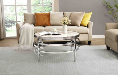 Elegante mesa auxiliar Pandora de piedra sinterizada, mesa de centro pequeña para sala de estar