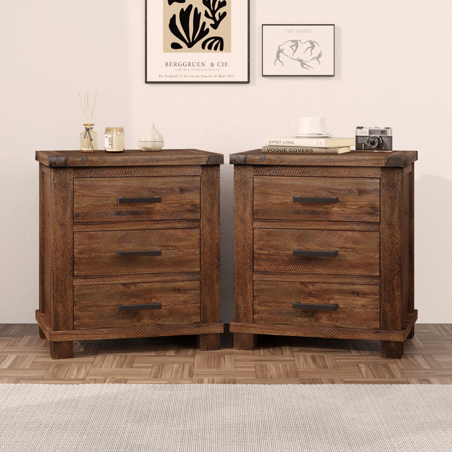 3 Drawer Nightstand