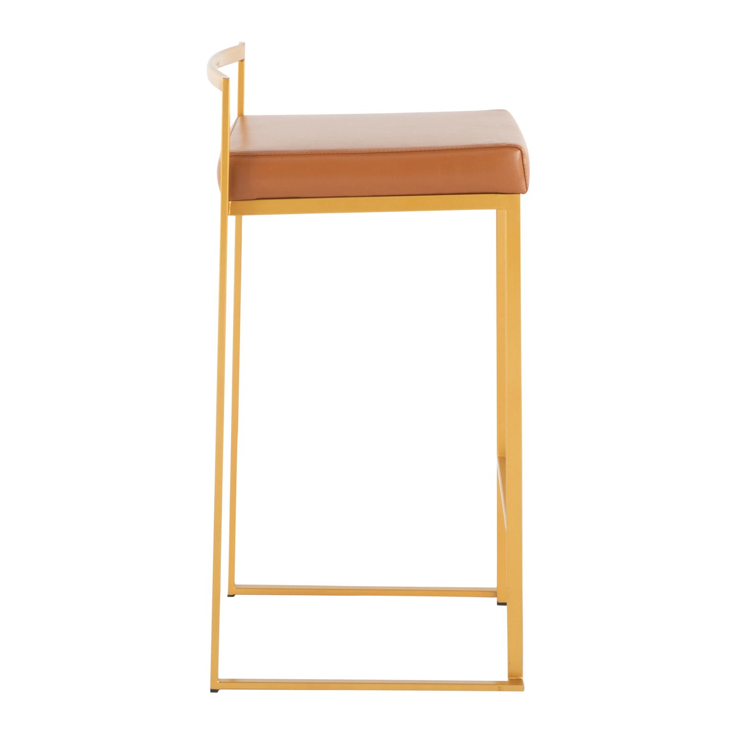 Taburete de bar Fuji de diseño contemporáneo y glamuroso (juego de 2)