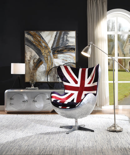 Brancaster - Silla giratoria con acento estampado - Multicolor