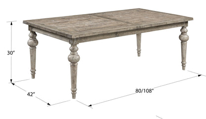 Butterfly Leaf Dining Table - Taupe