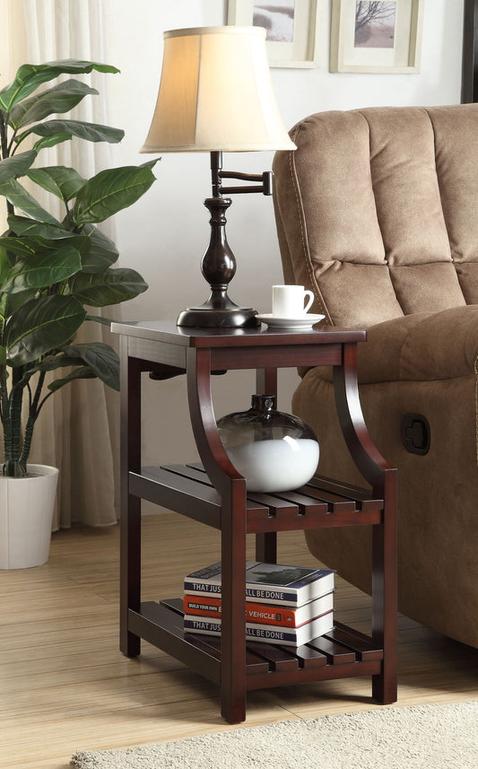 Wasaki - Mesa auxiliar con USB - Espresso