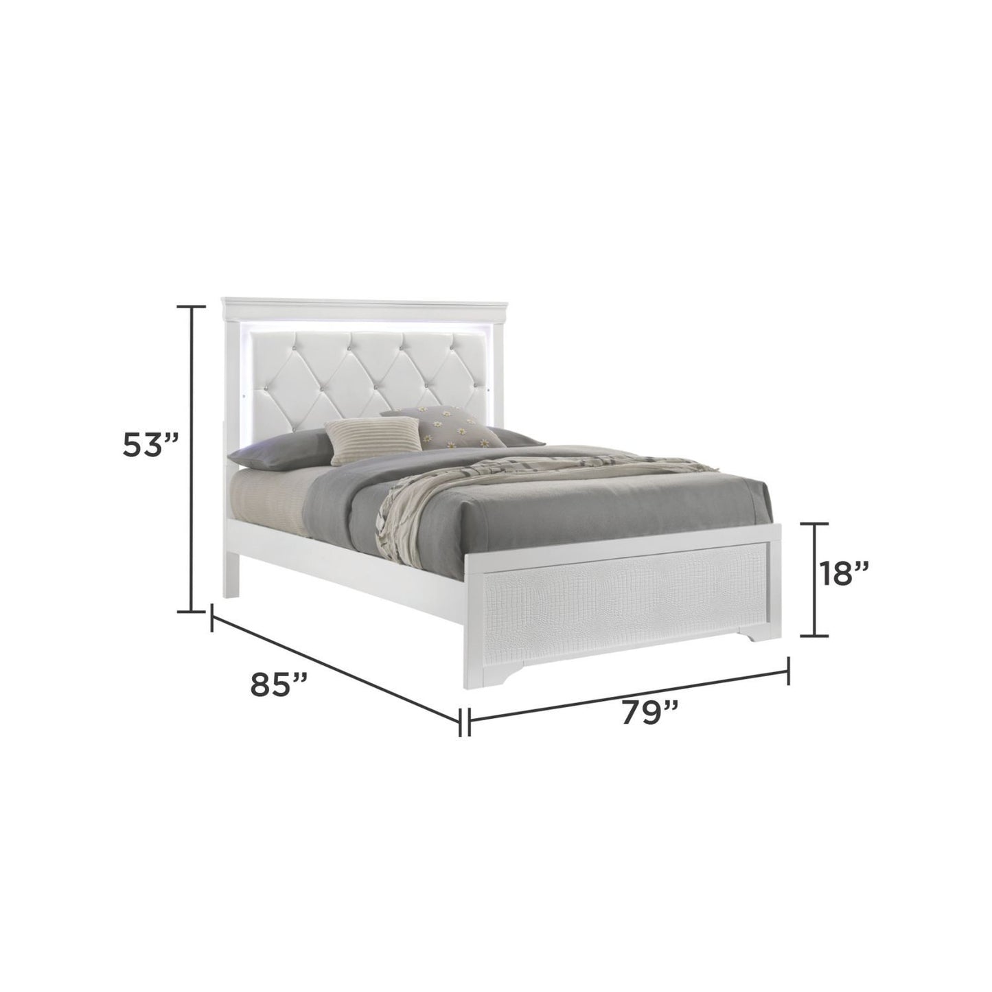 Blaze - Modern Bed With LED Headboard