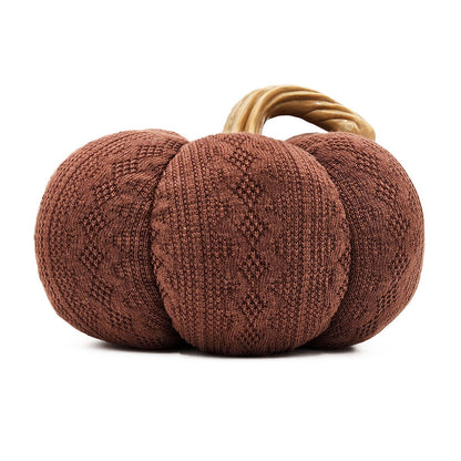 Adorno de calabaza para el Festival de la Cosecha, el Festival de Otoño y el Día de Acción de Gracias (juego de 2) - Marrón oscuro